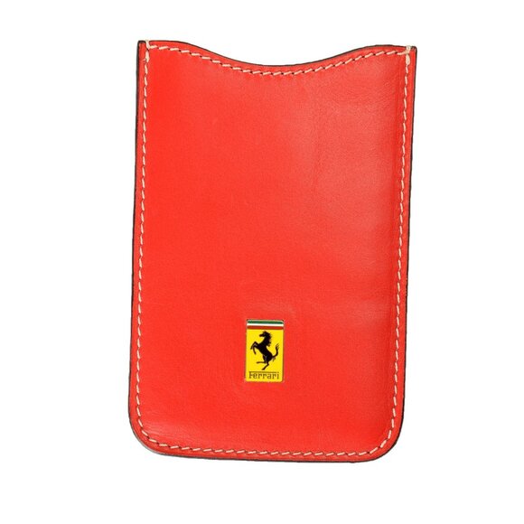Scuderia Ferrari Red Leather Pouch - Picture 1 of 5